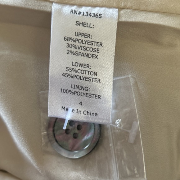 LAURIE Felt Los Angeles, Double Stripe Blazer Jacket, Beige Brown Blue - Picture 4 of 7